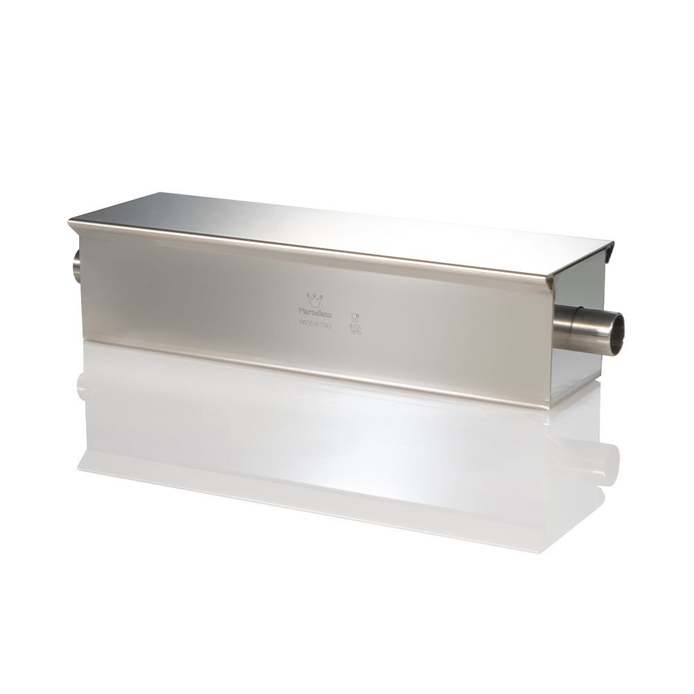 CAKE PAN SQUARE SS WITH COVER AND INSERT TUBE 250X60XH60MM