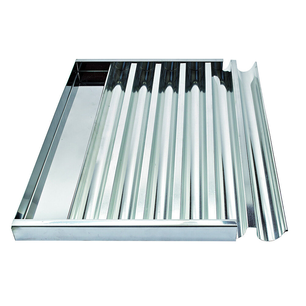 X1PC PLAQUE BUCH.FER BL. 60X40CM 6 GOUTTIERES 59X5X3,5 09682