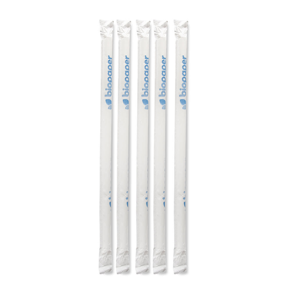 X1050ST STRAIGHT PAPER STRAWS D8 L20 COLOR SING. WRAPPED