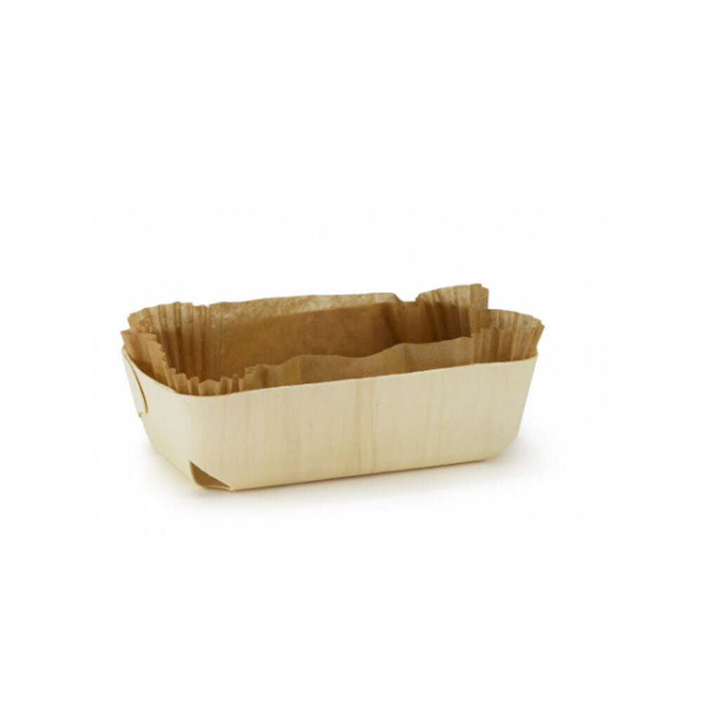 X200PC WOODBAKER 220X130X65MM+ PET BAKING CUP