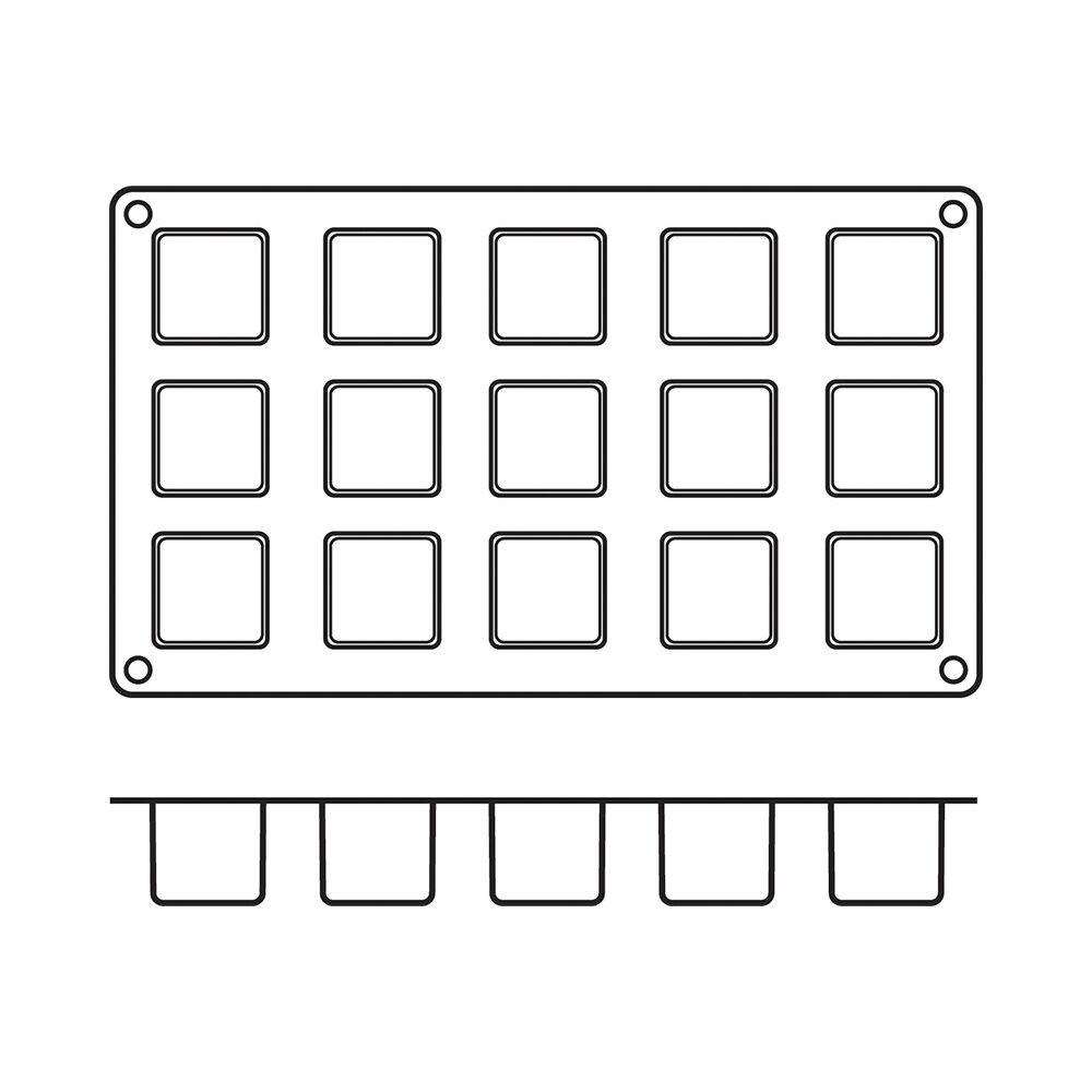 X1PC MOULE SIL.FLEX CUBES    15PC_