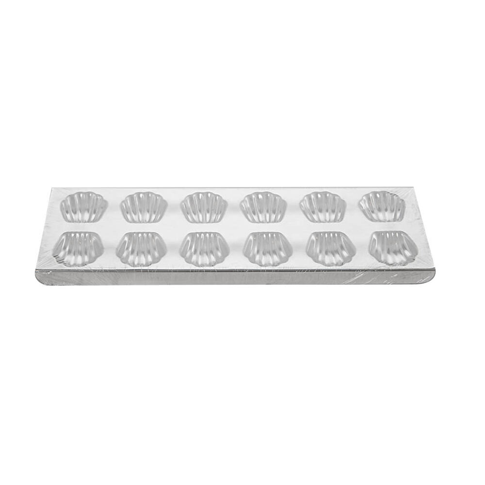 XPLAQUE MADELEINES FER BLANC 12PC 55X44MM
