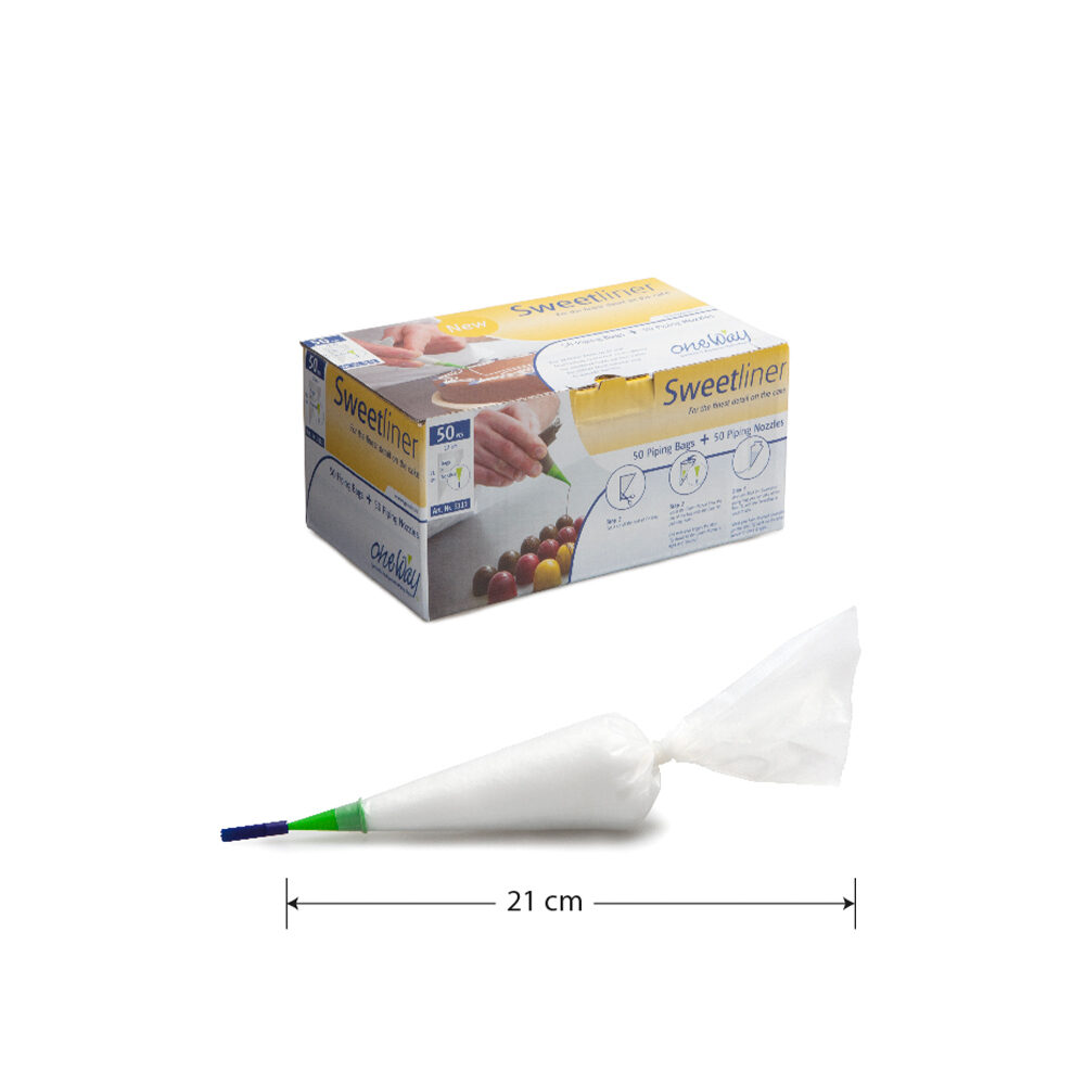 DISPOSABLE PIPING BAGS & WRITING NOZ 21 x 12 cm 50 PC B@HOME