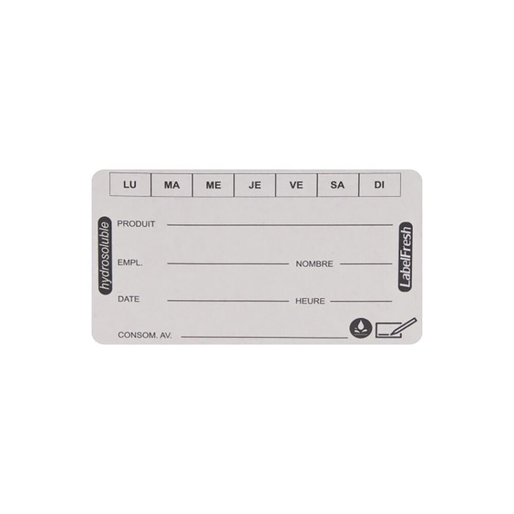 ROULEAU LABELFRESH 7 JOURS 250PCS
