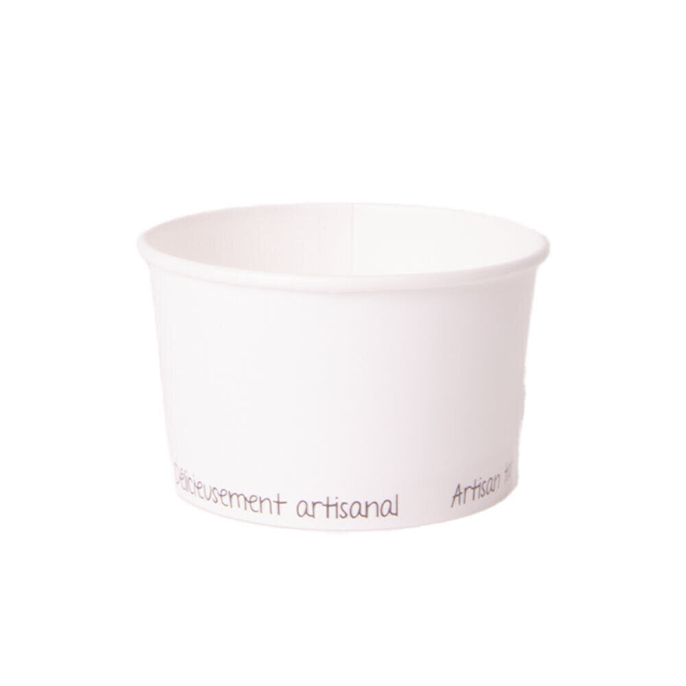 X280PCS ICE CREAM CUP CP-M/22 CARDBOARD WHITE-ARTISAN 300ML