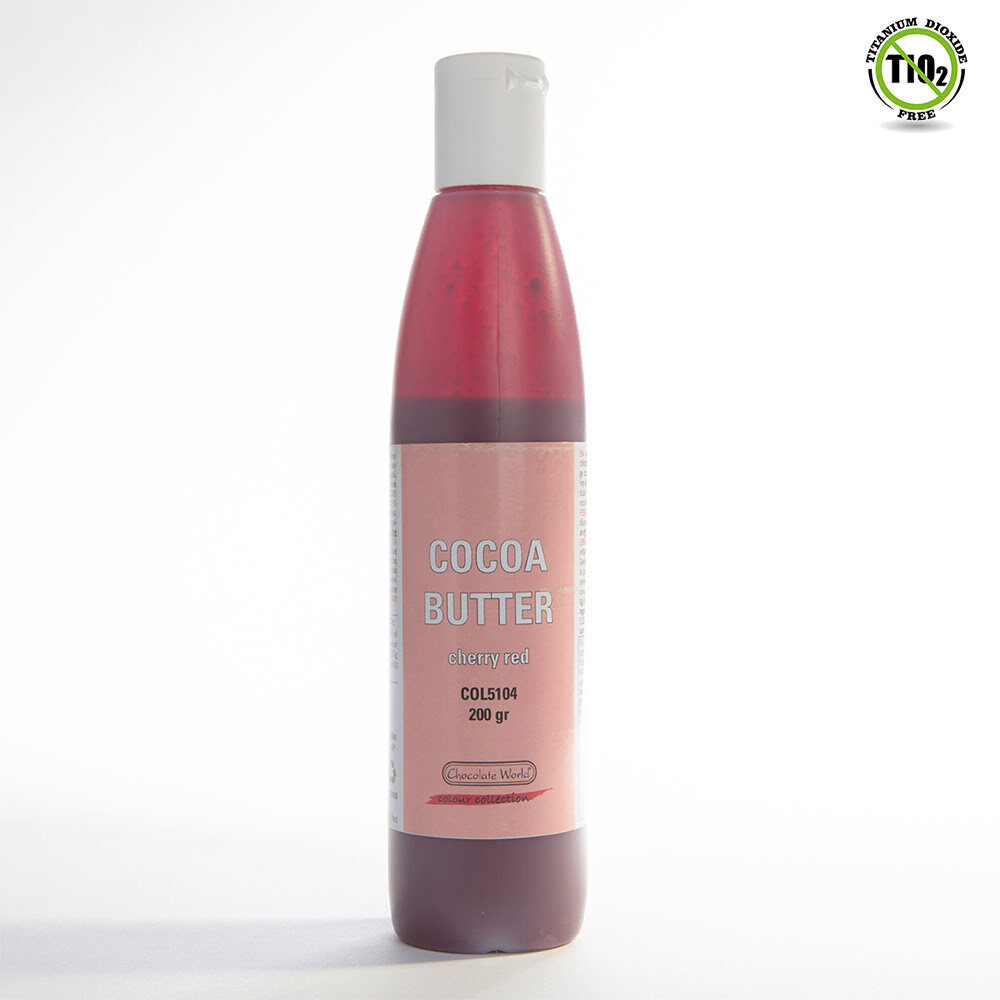 X1PC COCOA BUTTER RED CHERRY 200GR AZO