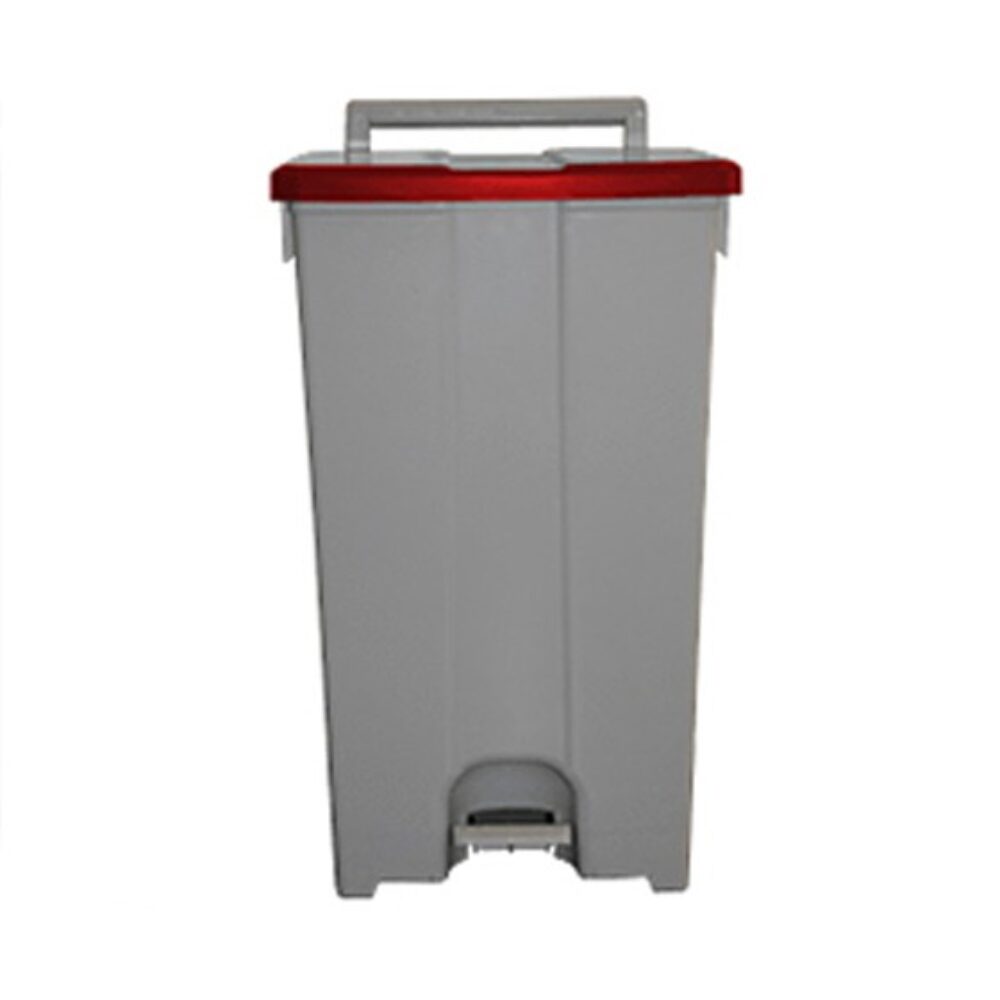 AFVALCONT.PLAST./ROOD  DEKSEL 90L 47X51XH93CM