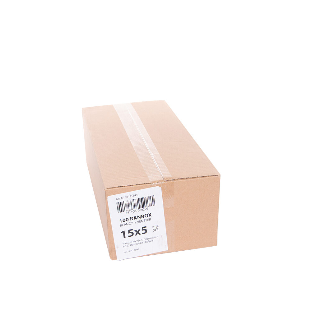 100xPATISSERIE BOX WINDOW 15/5 WHITE