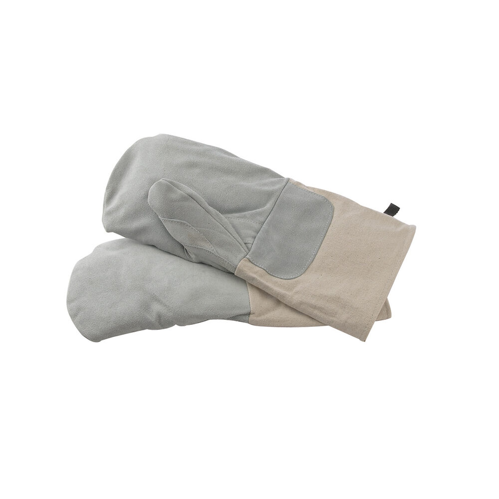PAIR MOUFFLES BOUL.MANCHET CUIR L_