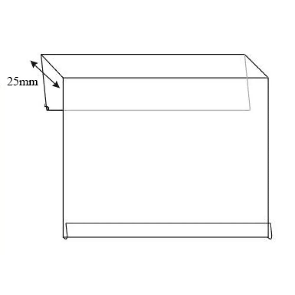 X1ST PORTE ETIQUETTE POUR ETAGERE A PAIN 25MM - 70X55MM