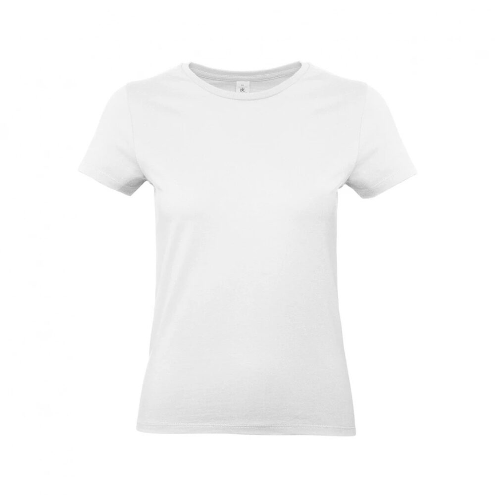 X1PC T-SHIRT A COL ROND BLANC DAMES XL