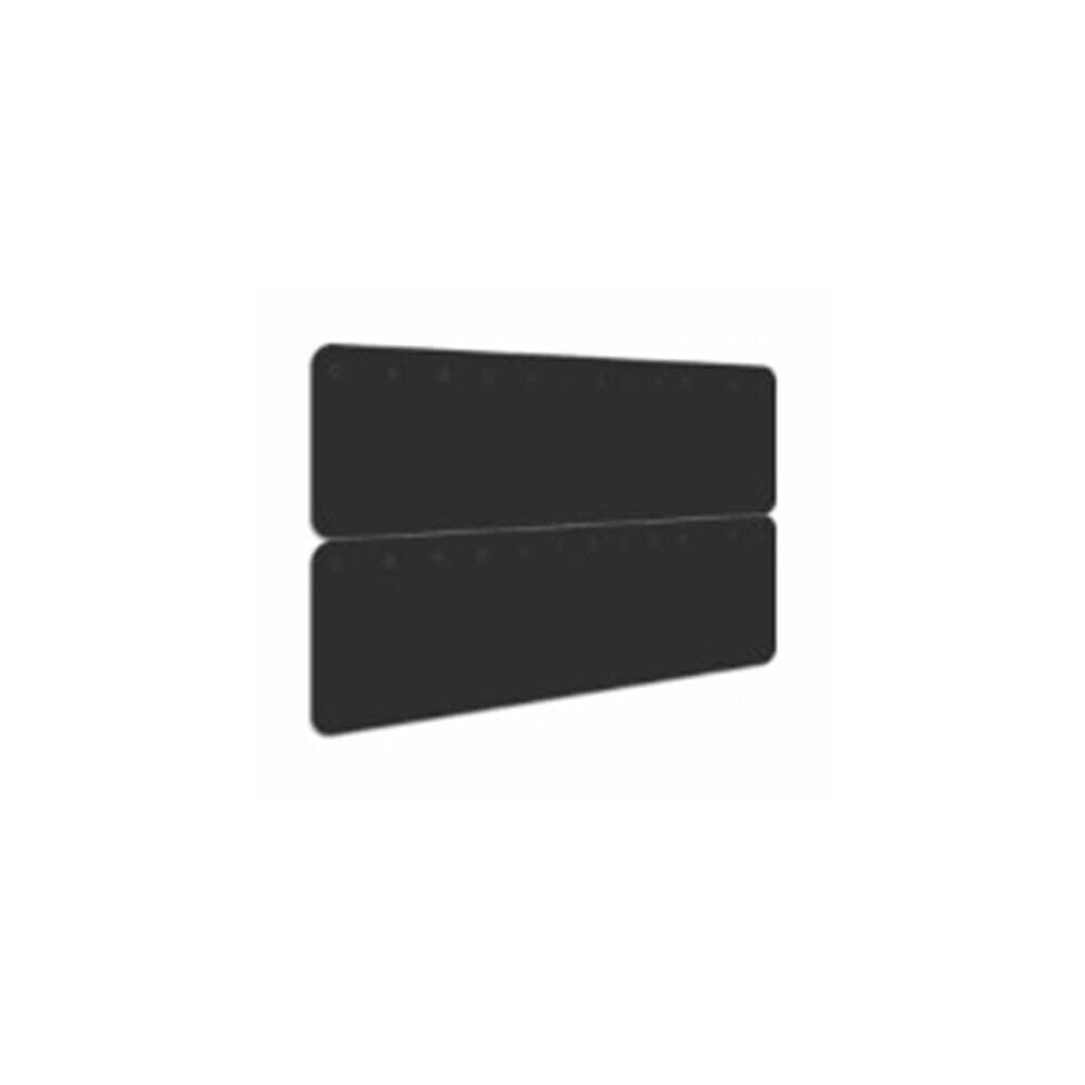 X100PCS PVC 2IN1 HORIZONTAL ETIQUETTE NOIR 86 X 54 MM