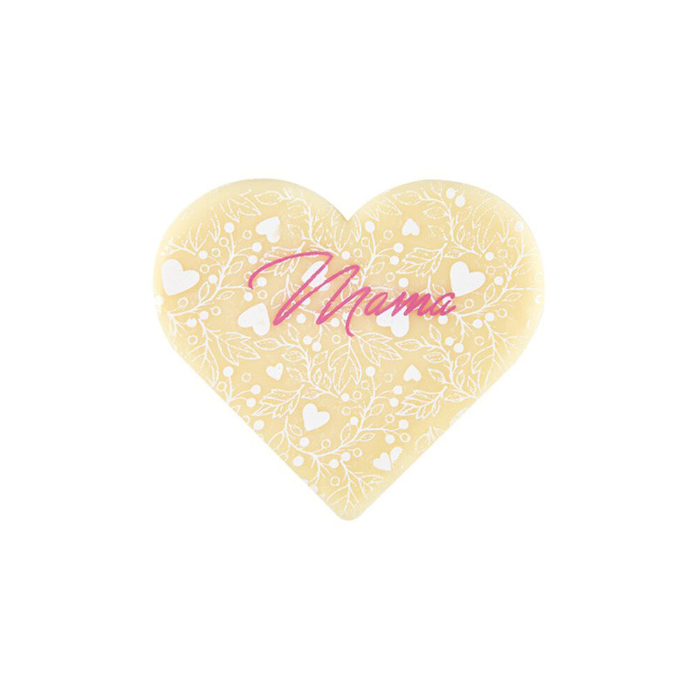 X75PC WHITE CHOC HEART MAMA 4,5CM 10782