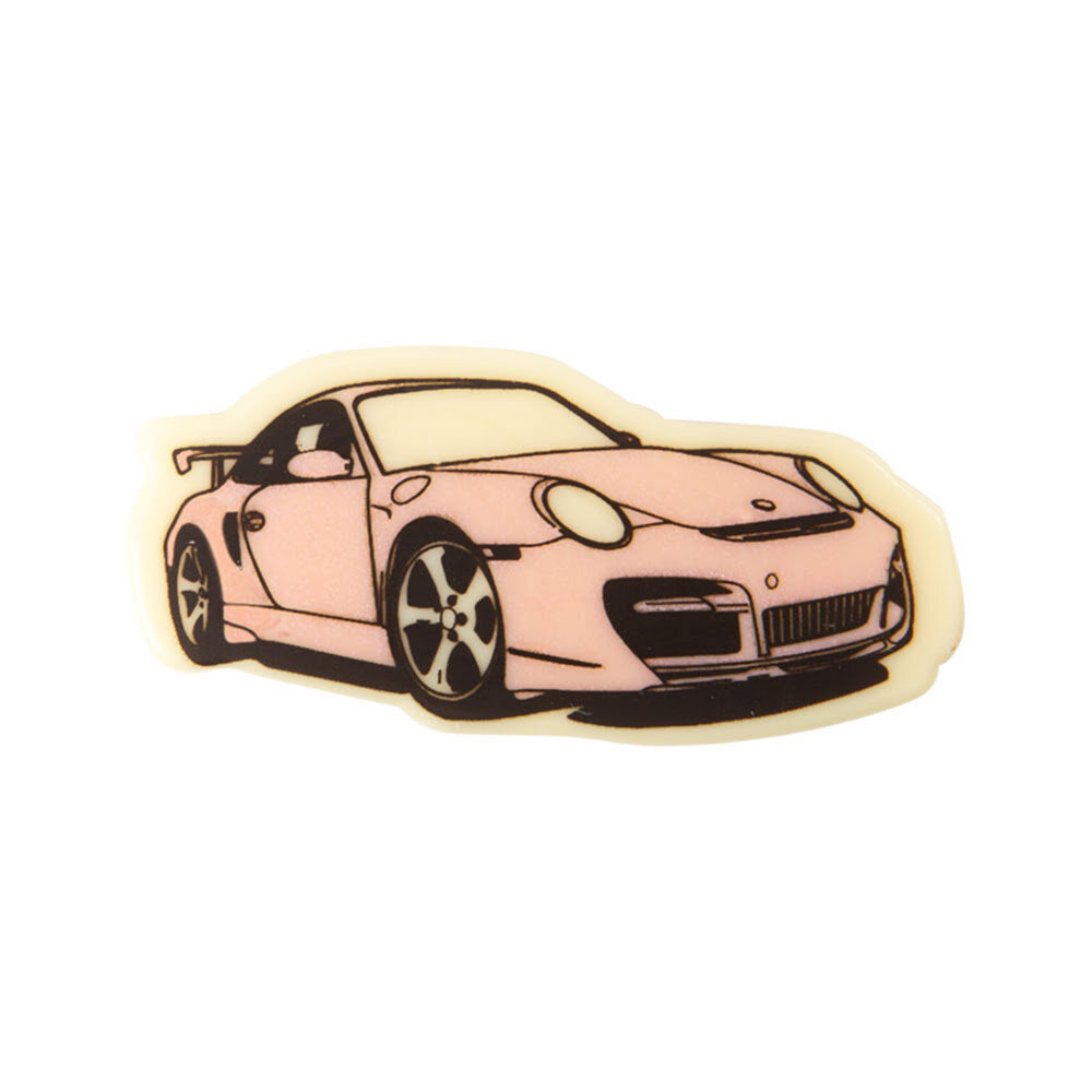 X60PC PORSCHE ROSE L.7,5 X 3,6CM CHOCOLAT 10814