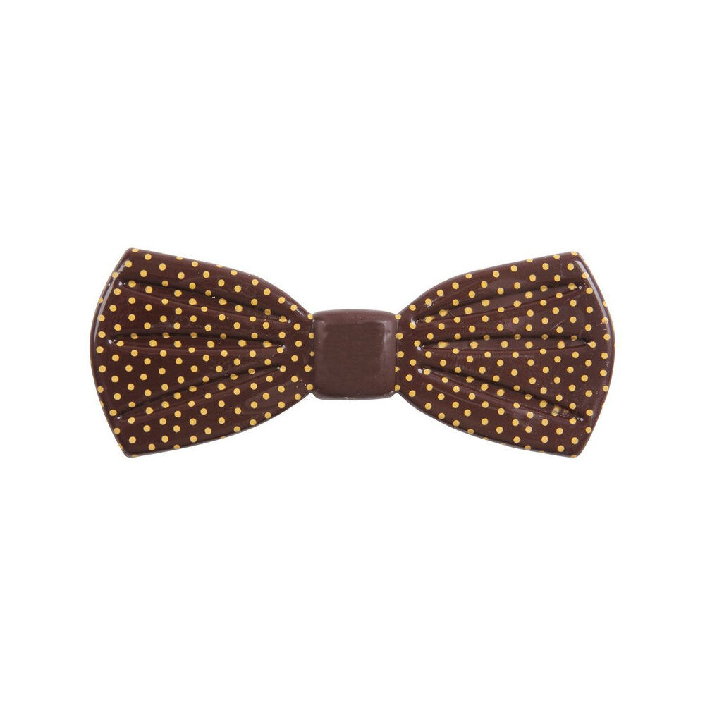 X18 BOWTIE WITH SMALL DOTS L4X10CM CHOCOLATE 11012