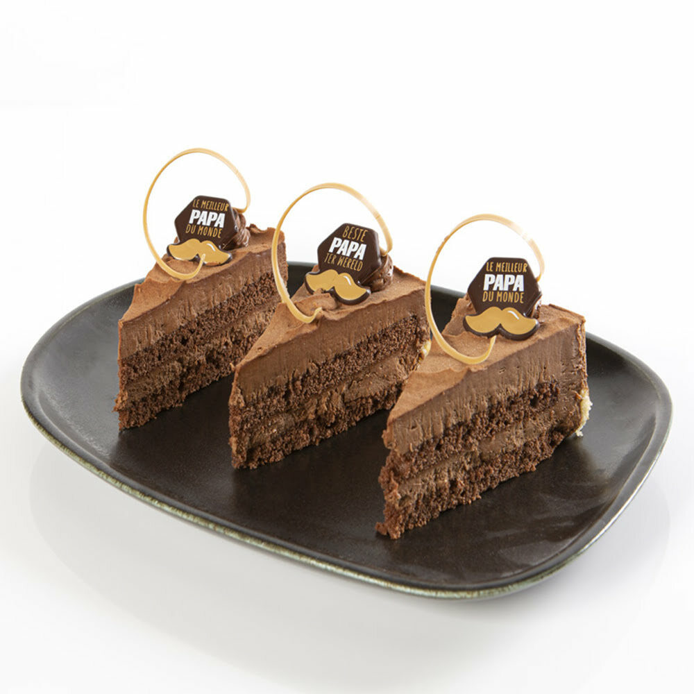 X120ST PLAATJE BESTE PAPA TER WERELD D.3,8CM CHOCOLADE 11033