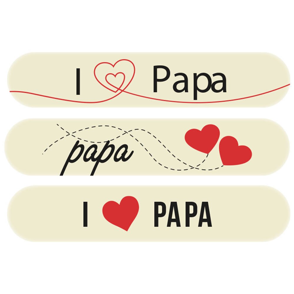 X35PC ASSORTIMENT ECLAIR I LOVE PAPA 15X3CM CHOC.BLANC 11036