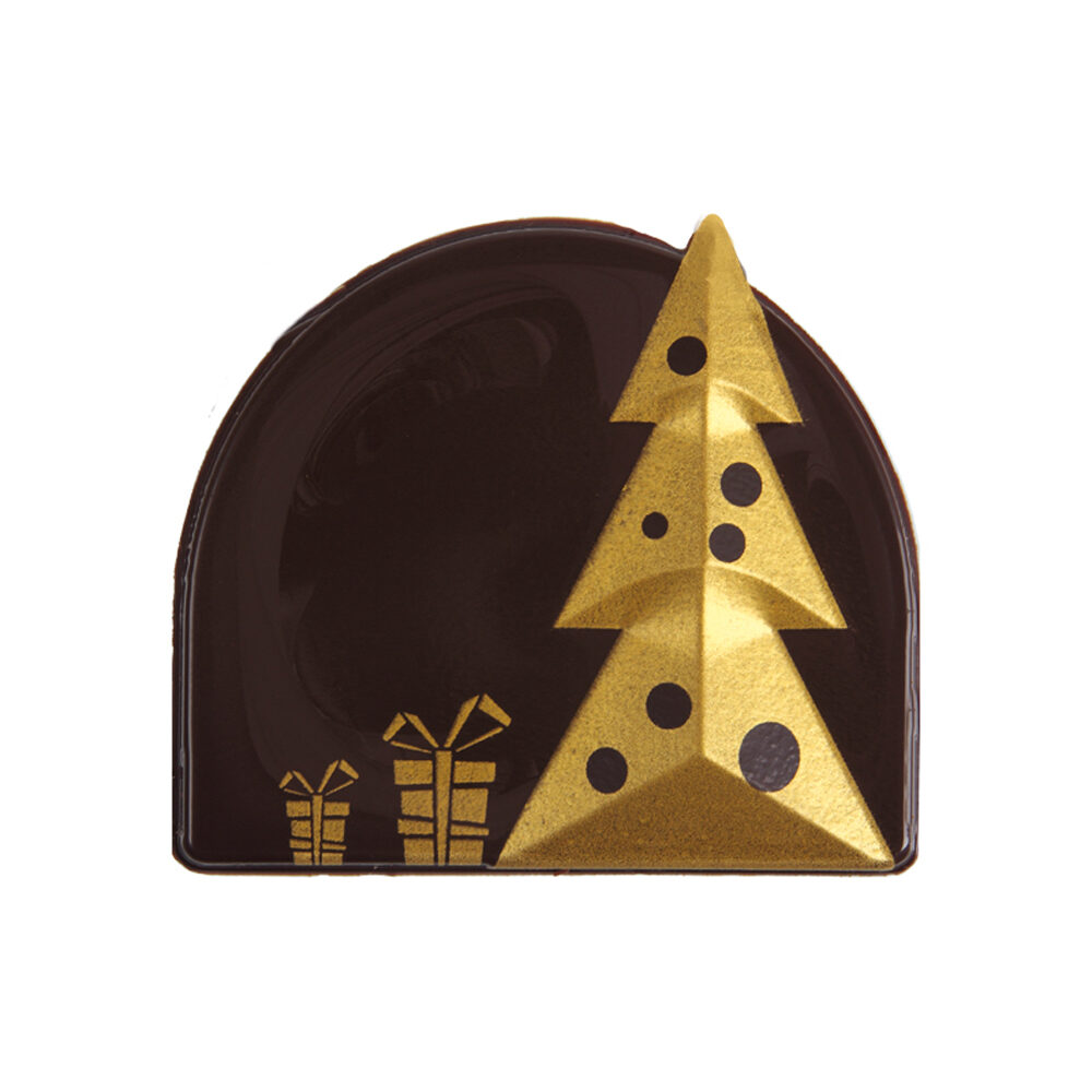 X 24PCS LOG CAKE END CHRISTMAS TREE 8 X 6,5 CM