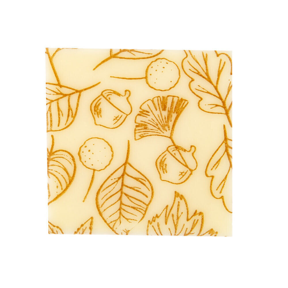 X220PC PLAQUETTE DESSIN D AUTOMNE 3X3CM CHOCOLAT BLANC 14081