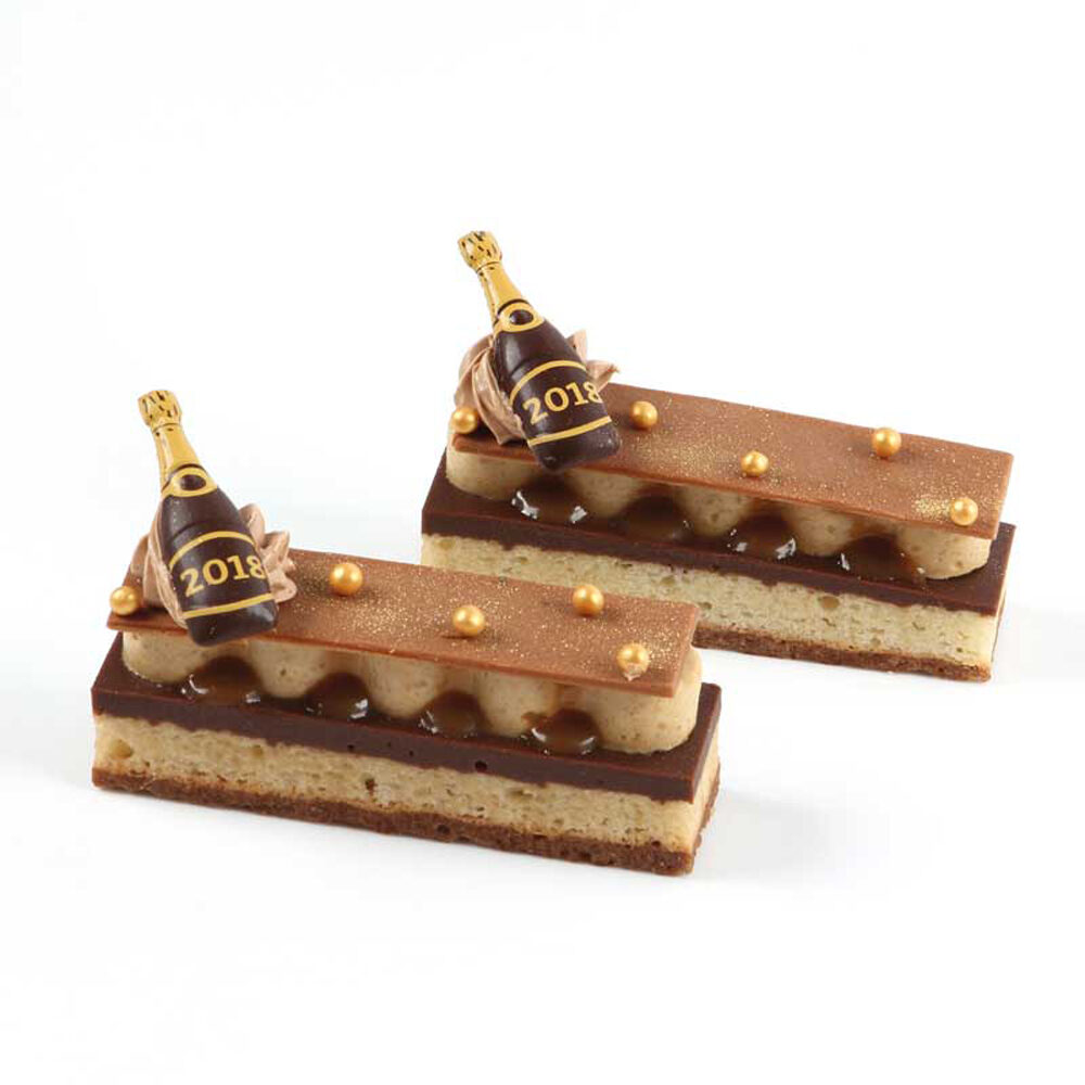 C/128ST CHAMPAGNEFLES 2025 L5,2X1,5CM CHOCOLADE  14119