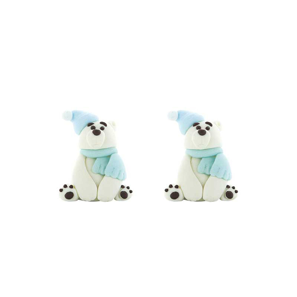 C/42ST OURS POLAIRE BONNET BLEU 4,5CM 14130%