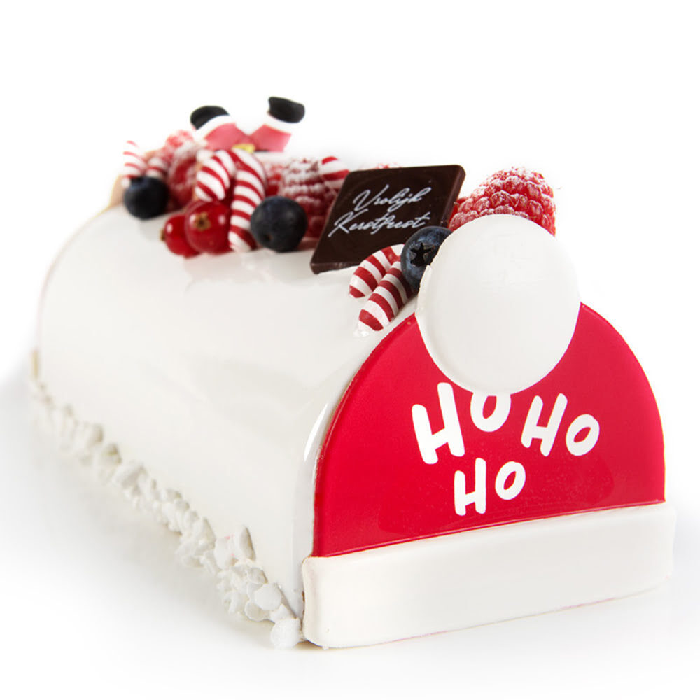 X40PC CAKE END CHRISTMAS HAT HO HO HO D8CM CHOCOLATE 14490