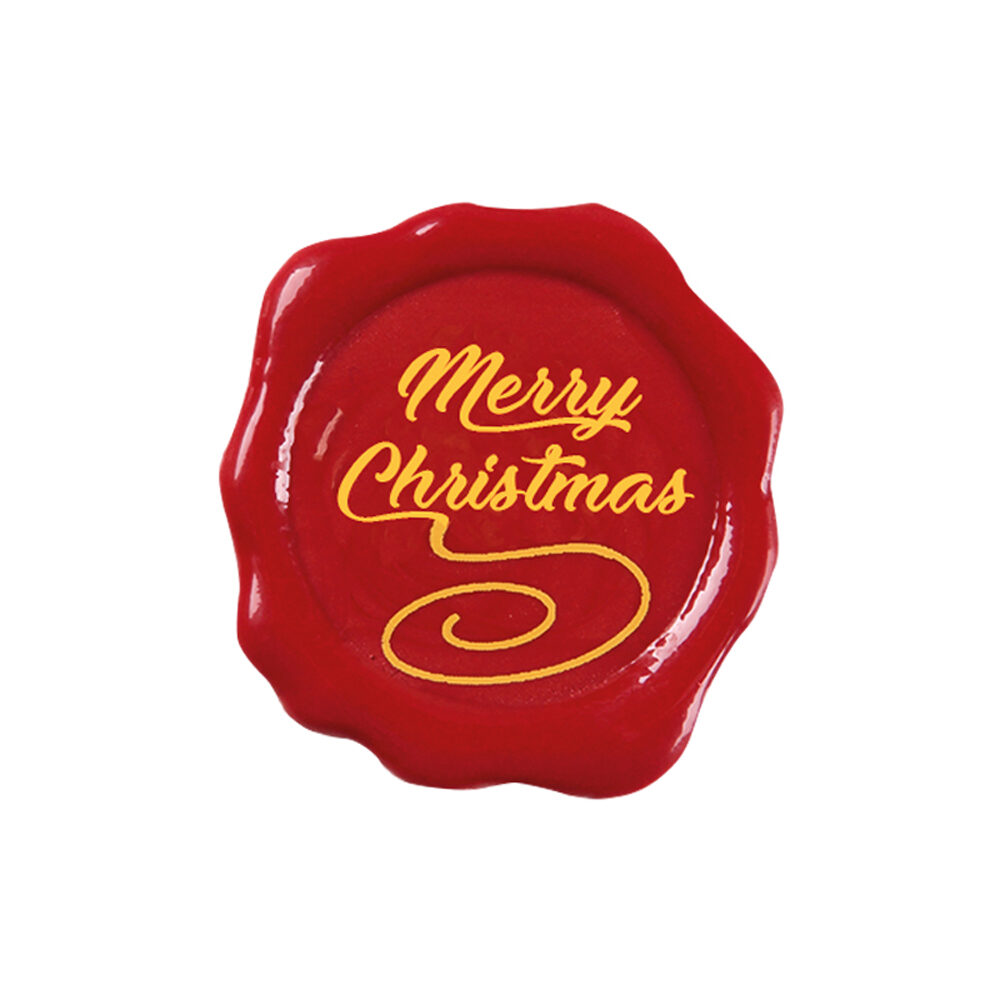 C/140PC. RED CHOC STAMP MERRY CHRISTMAS.14614