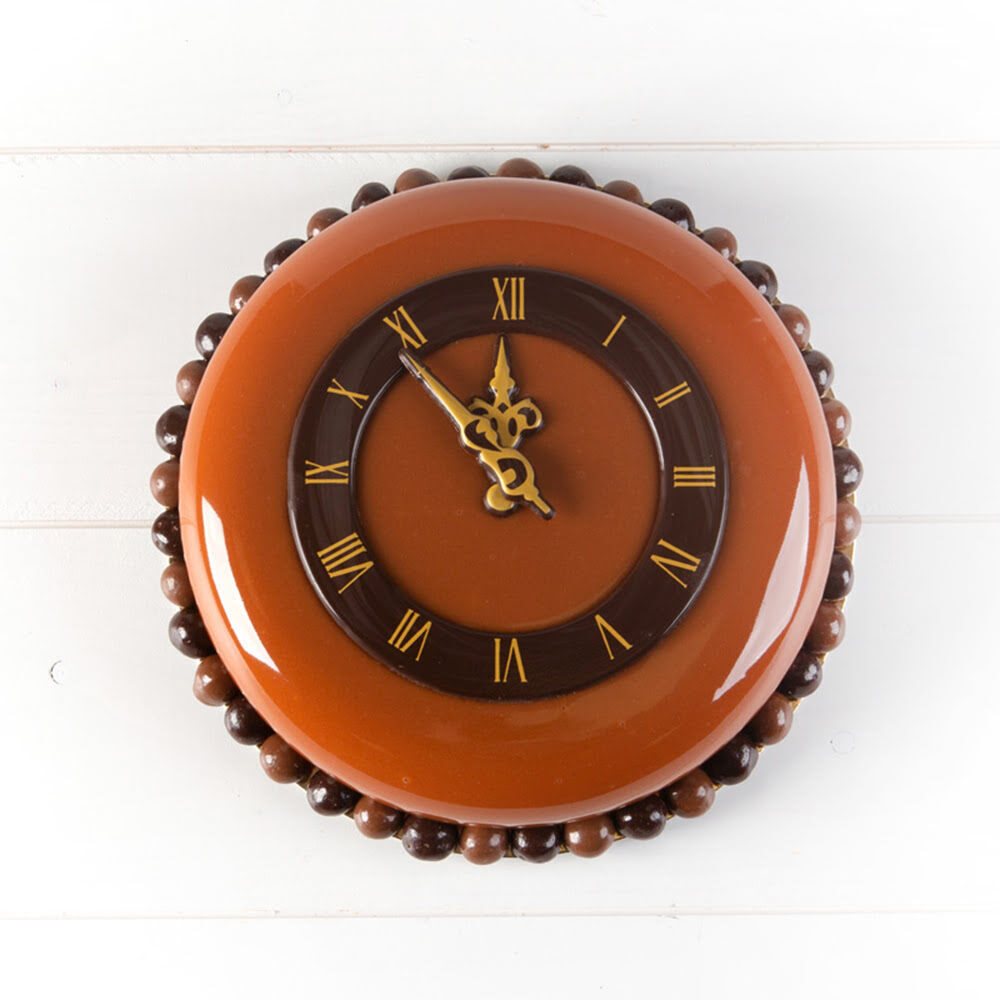 X10PC CLOCK 11CM CHOCOLATE 14735