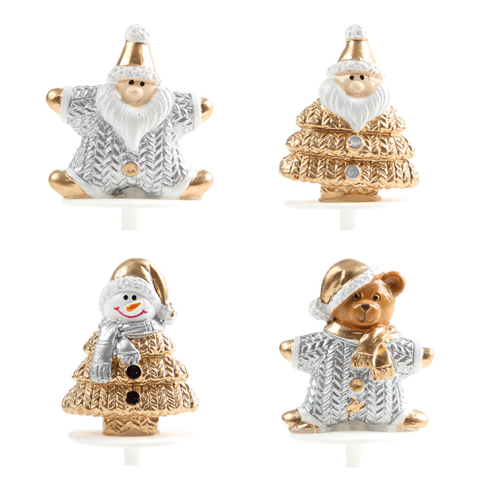 C/64PC. CHRISTMAS FIGURES GOLD & SILVER  15041