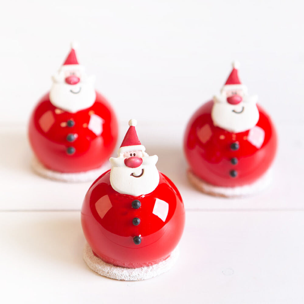 X120PC SMALL CHOC. SANTA HEADS 4.5X3CM  15086