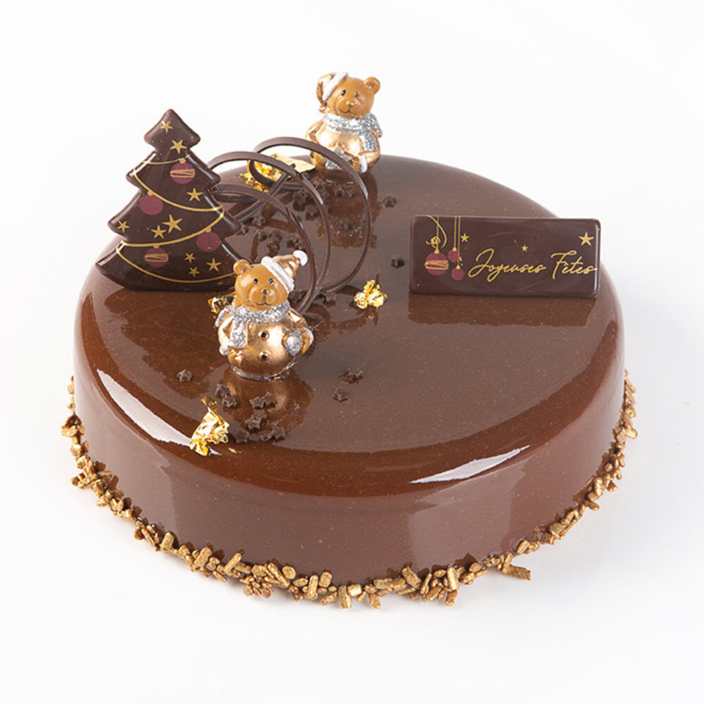 X60PC CHRISTMAS TREE RED AND GOLD DARK CHOCOLAT 15231