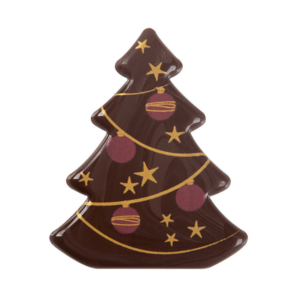X60PC CHRISTMAS TREE RED AND GOLD DARK CHOCOLAT 15231