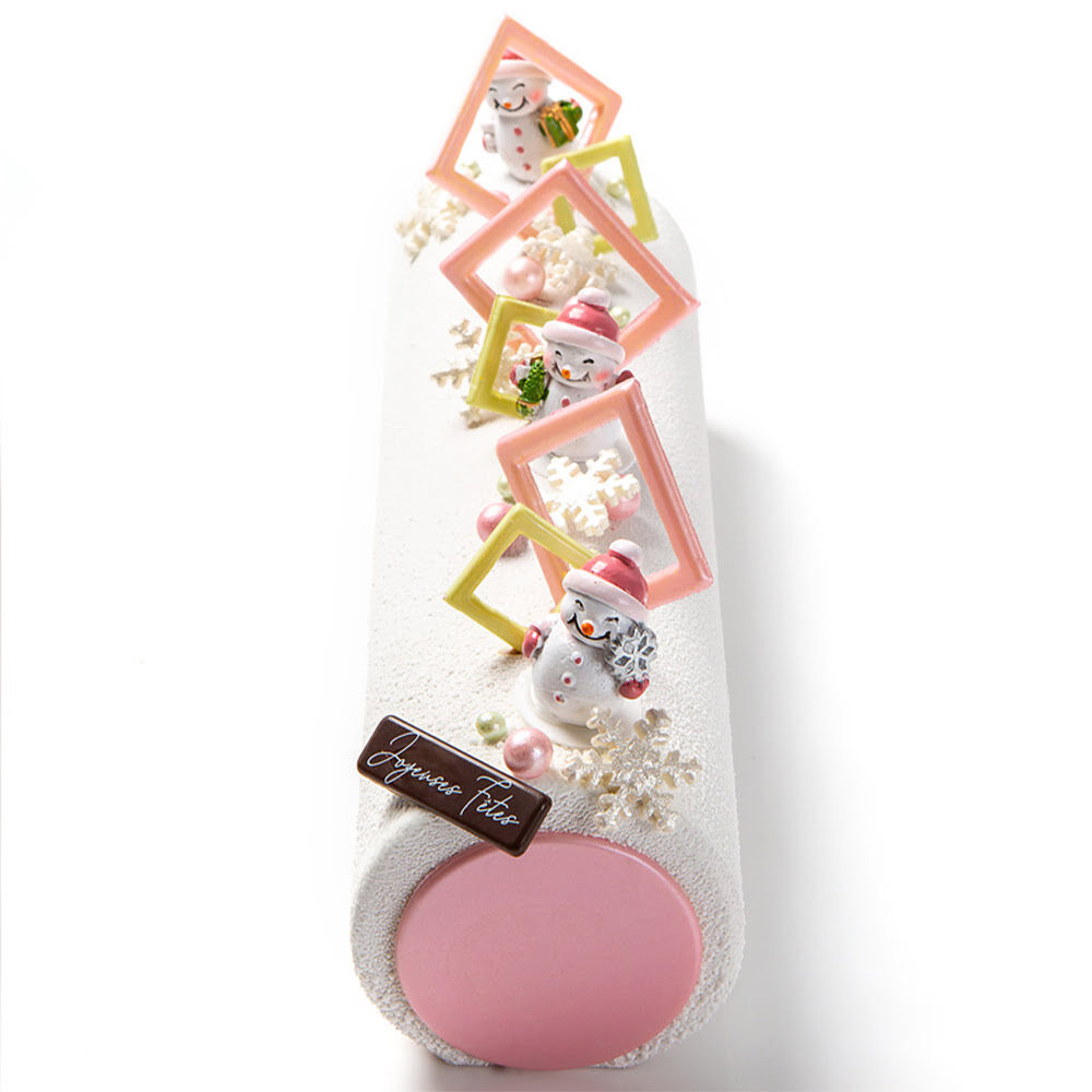 X64PC ASSORTIMENT BONHOMME DE NEIGE ROSE 4CM PLASTIQUE 15263