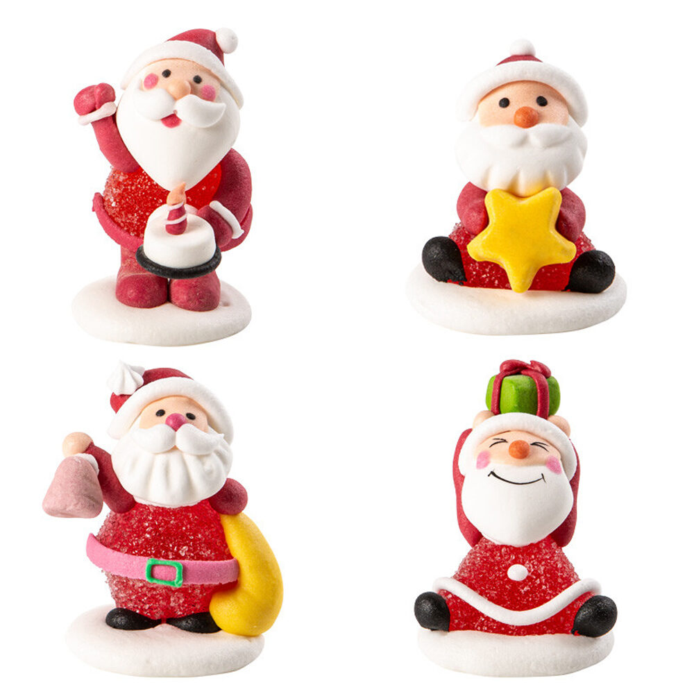 X40PC ASSORTMENT SANTA CLAUSES H.5,5CM JELLY + SUGAR 15323
