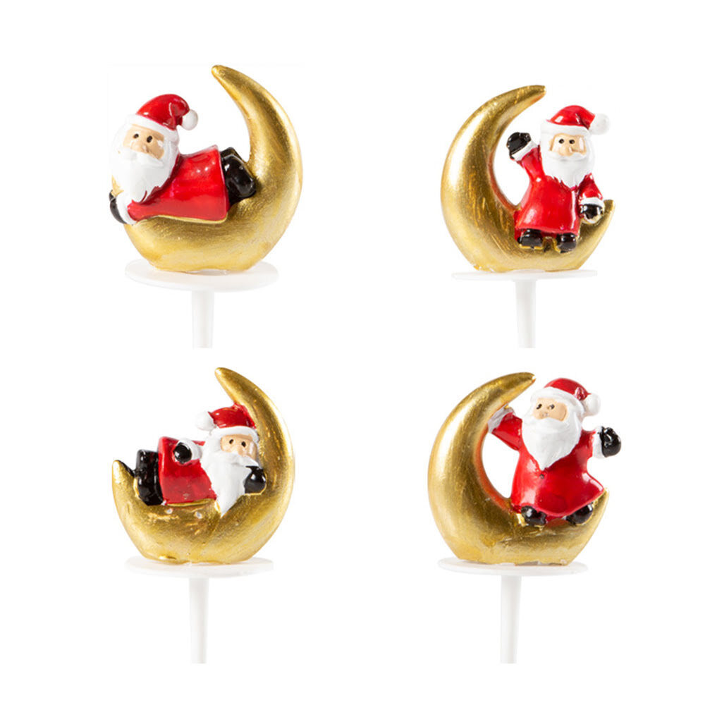 C/64PCS SANTA ON THE MOON 15410 3,5CM