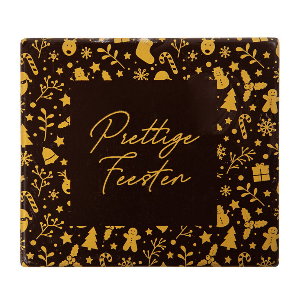 X40PC EMBOUT BUCHE PR. FEESTEN BORD D'OR 9X8CM CHOC.15494