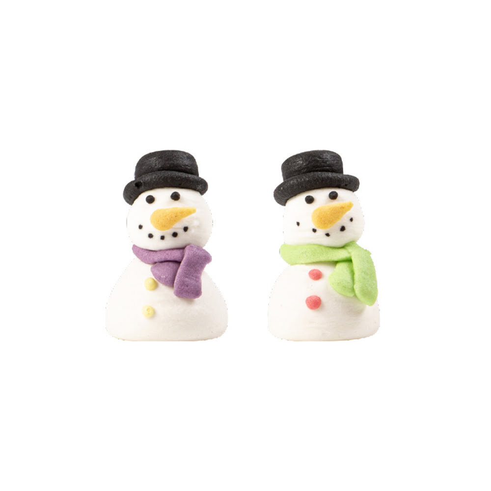 X42PC ASSORTMENT SNOWMAN SCARF/HAT H.4CM SUGAR 15548