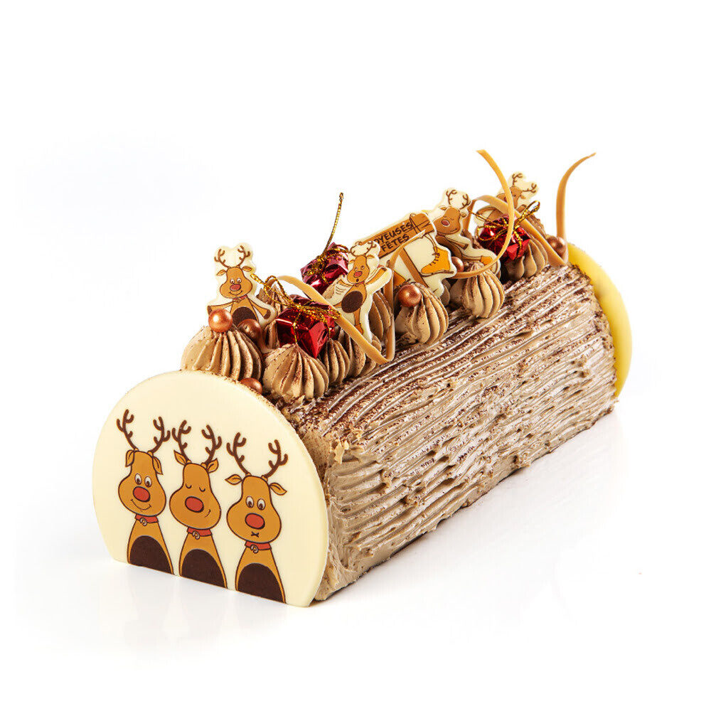 X120PC ASSORTMENT DANCING REINDEER L.5 X 3CM CHOCOLATE 15556