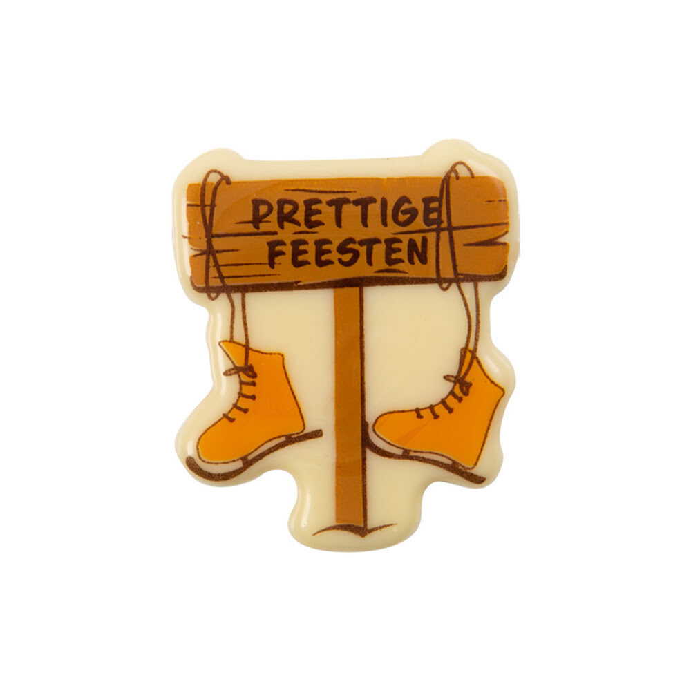 X100PC PLAQUETTE PRETTIGE FEESTEN PATINS A GLACE 4,4X3,7CM