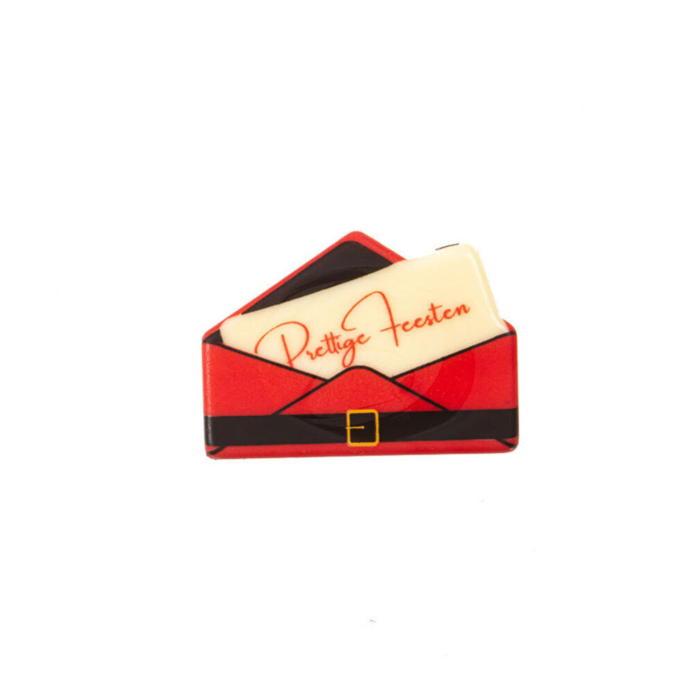 X60PC ENVELOPE PRETTIGE FEESTEN L.5 X 3,6CM CHOCOLATE 15658