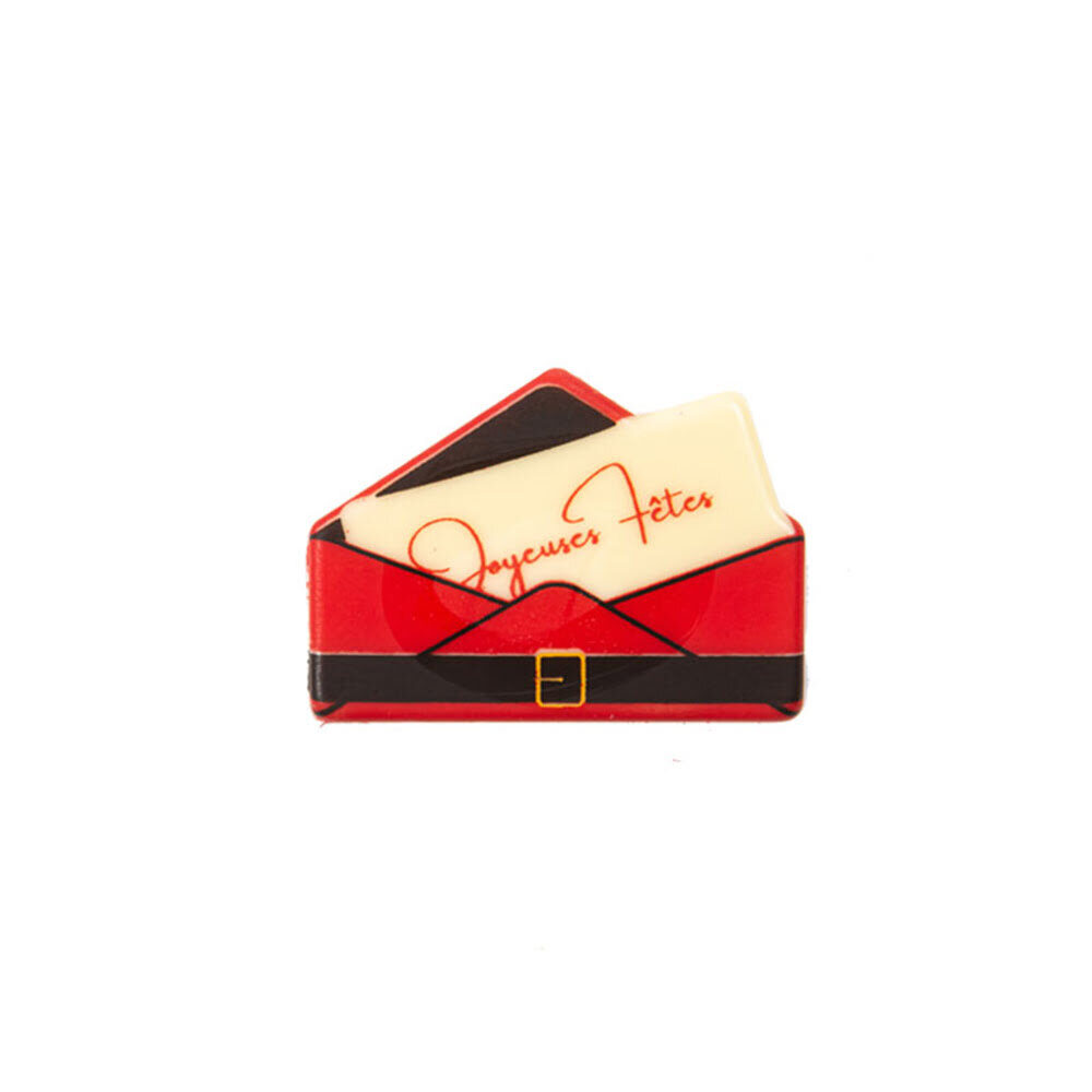 X60PC ENVELOPPE JOYEUSES FETES L.5 X 3,6CM CHOCOLAT 15659