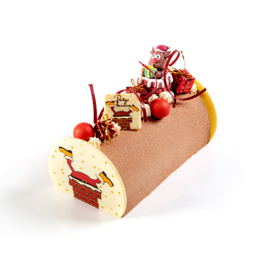 X120ST PL. JOYEUSES FETES SCHOORSTEEN 3,8 X 3,8CM CHOC.15725