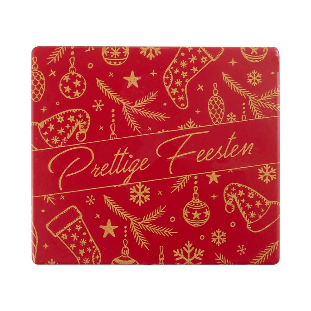 X40PC CAKE END RED PRETTIGE FEESTEN L.9X8CM CHOCOLATE 15728