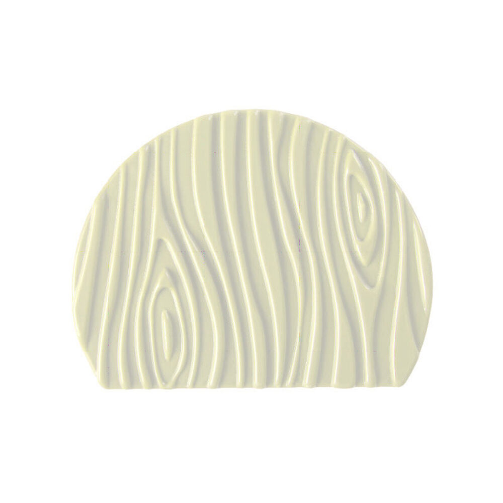 X40PC CAKE END WHITE ROUND NERVED L.10 X 8CM CHOCOLATE