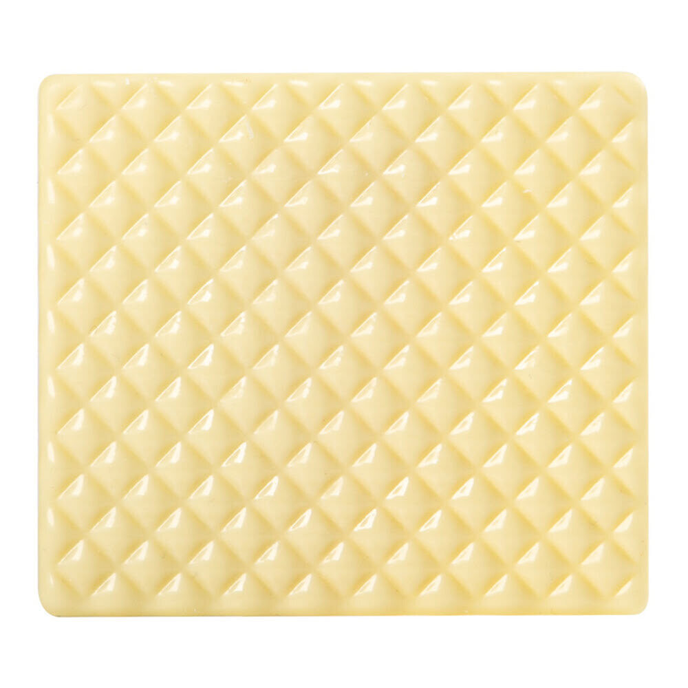 X40PC EMBOUT BUCHE GAUFFRE L.9 X 8CM CHOCOLAT BLANC 15823