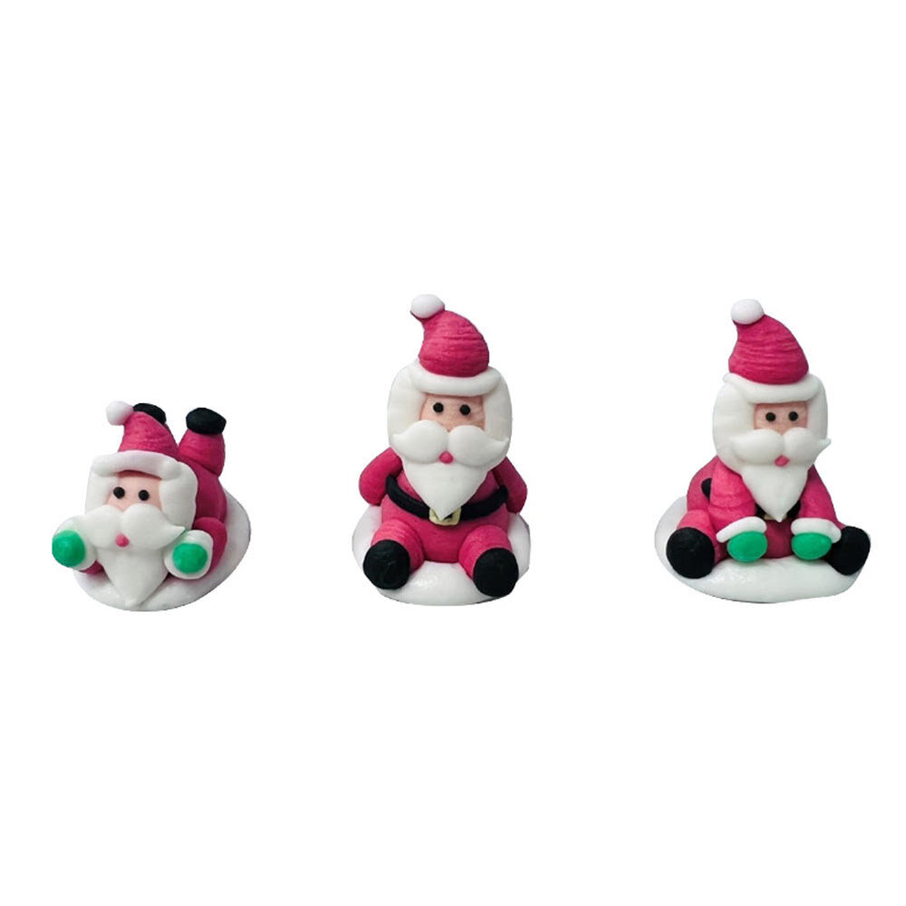 X42PC ASSORTMENT SANTA CLAUS ON SNOW H.3,5CM SUGAR 15825