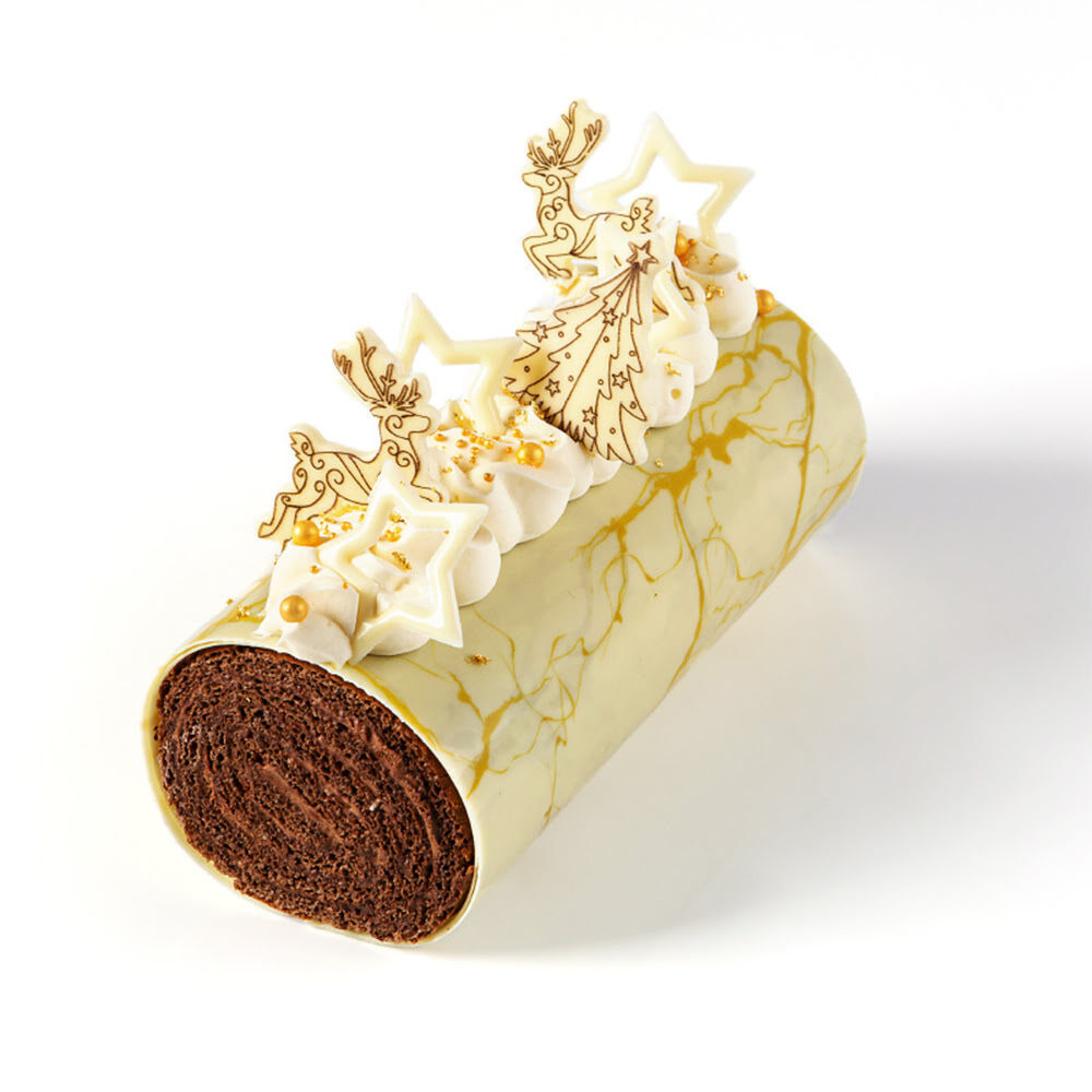 X72PC ASS.REINDEER/TREE L.5X3,5-L.4,5X3,5CM WHITE CHOC.15854