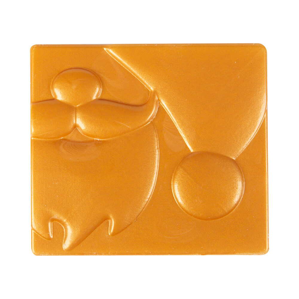 X40PC CAKE END GOLD/FACE SANTA CLAUS L.9X8CM CHOCOLATE 15954