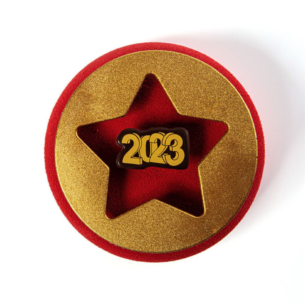 X10PC DISC WITH BIG STAR D.12CM CHOCOLATE 15960