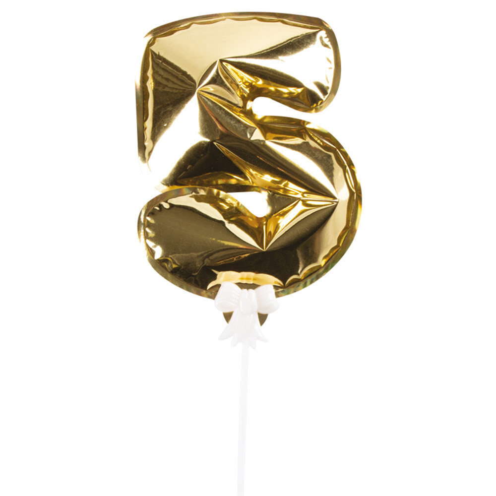 X5ST CIJFERBALLON NR 5 H.13CM PLASTIEK 23825